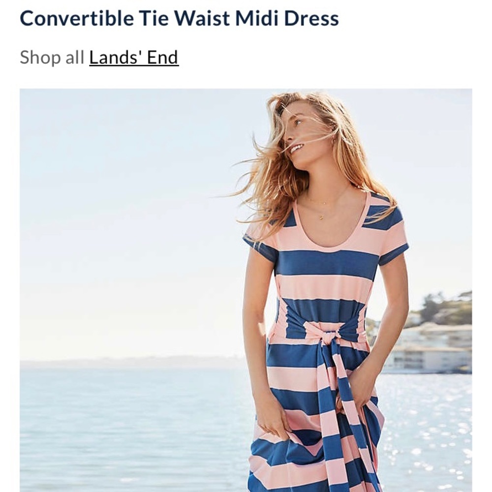 Lands End convertible modal midi dress